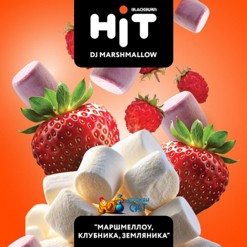 Табак для кальяна BlackBurn HIT 20 DJ Marshmallow (БлэкБерн / Блекберн Хит 20 Маршмеллоу Клубника Земляника) 30г - фото 1